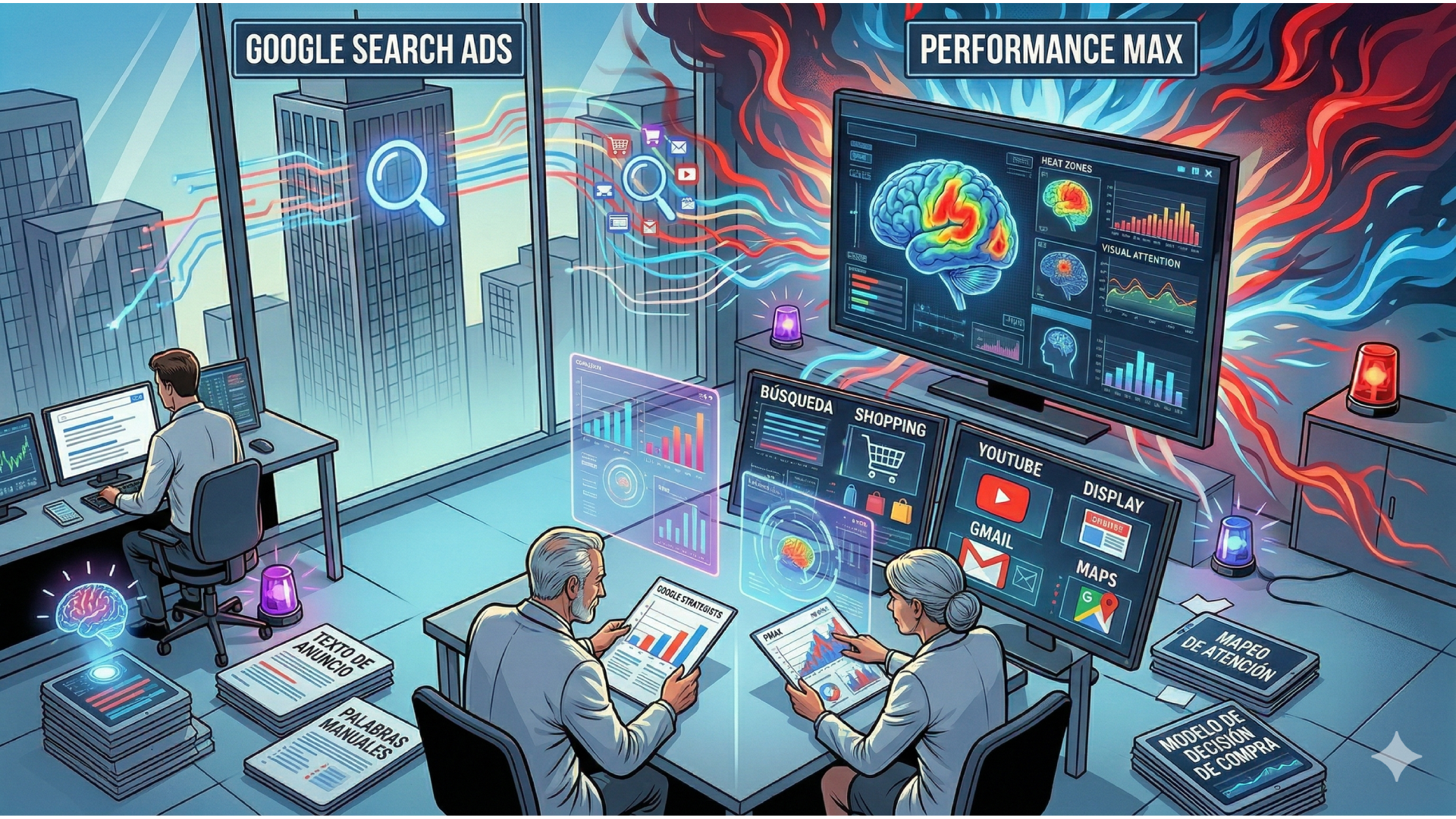 Google Search Ads vs Performance Max: Guía Comparativa Completa 2026